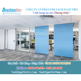 Vách Ngăn Di Động Có Ô Kính VNV01